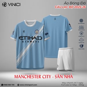 Áo bóng đá Manchester City mùa giải 2025-2026 – Xanh truyền thống