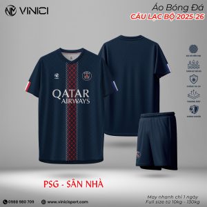 Áo bóng đá PSG 2025-2026 sân nhà xanh navy đậm